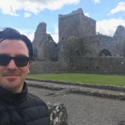 JC Chasez took a picture in Ireland as he went on a trip around the UK solo.